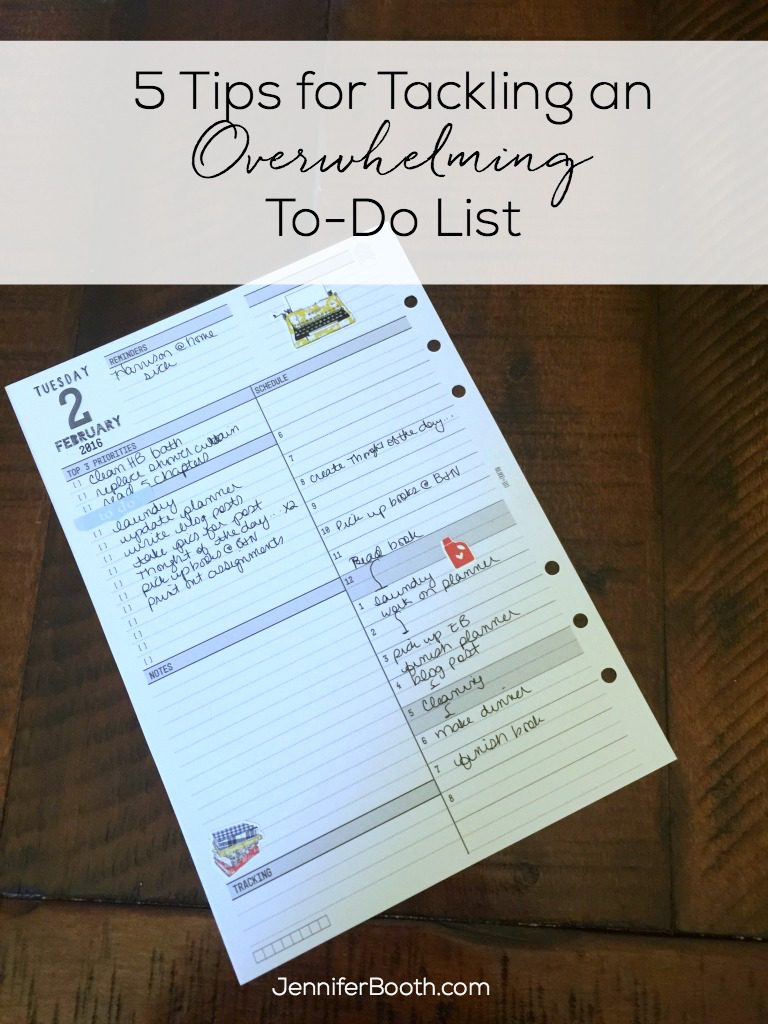 5 Tips for Tackling An Overwhelming To-Do List