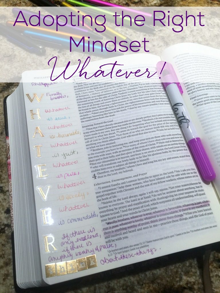 Adopting the Right Mindset…Whatever!