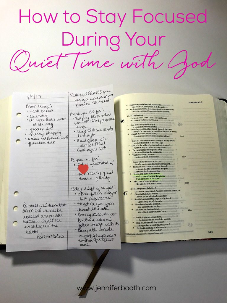 How to Stay Focused During Your Quiet Time with God